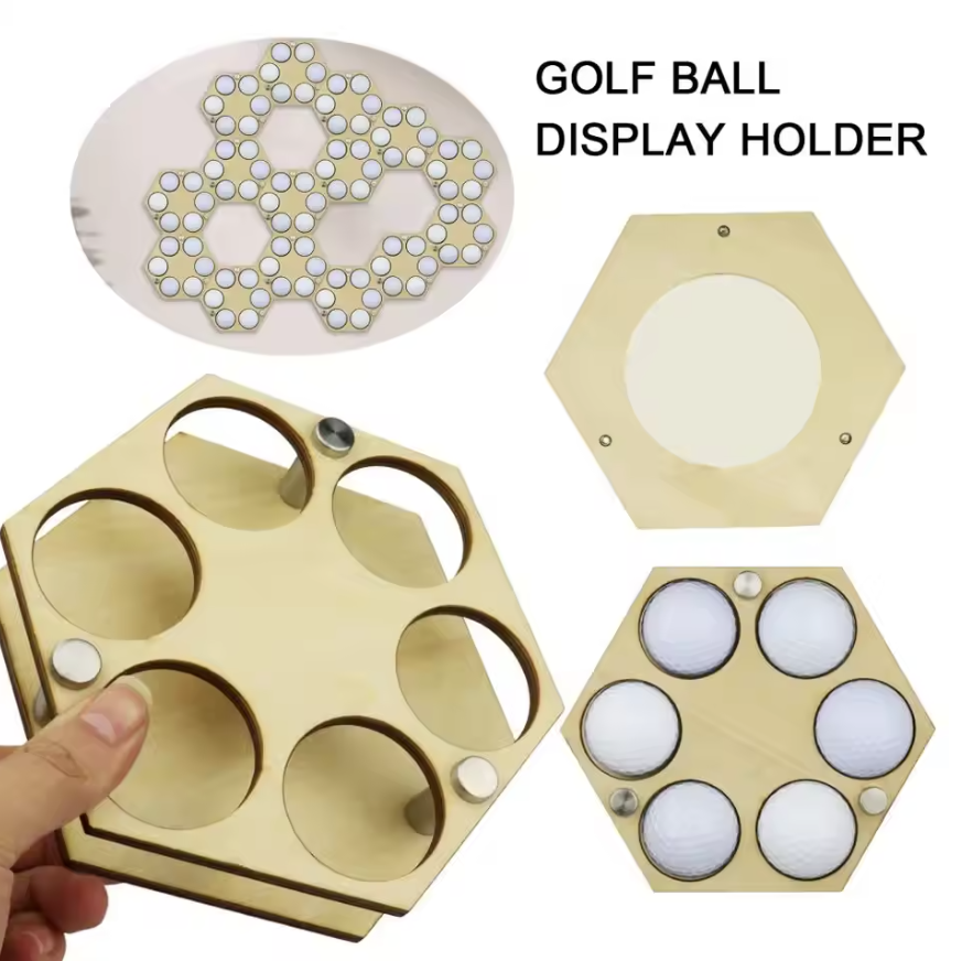 Honeycomb Golf Ball Display Holder – Stylish & Modular Storage for Your Collection